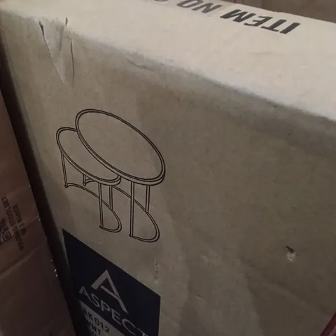 BOXED ROUND BEARING TABLE SET OF 2