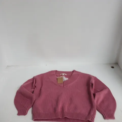 BODEN PINK KNIT JUMPER, UK XS