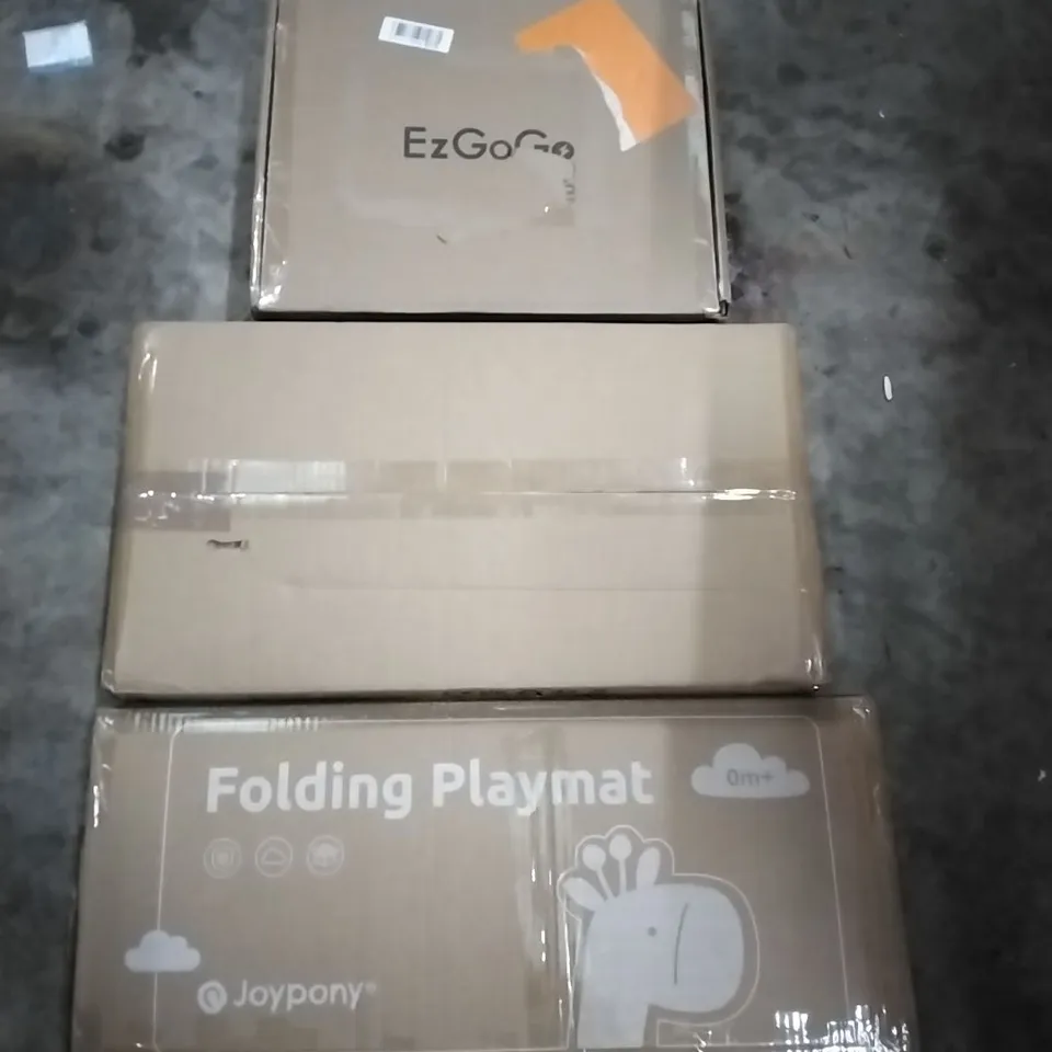 PALLET OF HOUSEHOLD ITEMS TO INCLUDE EV CHARGER, PENDANT LIGHT, FOLDING PLAYMAT, TOILET SEAT COVER AND OTHER ASSORTED ITEMS...