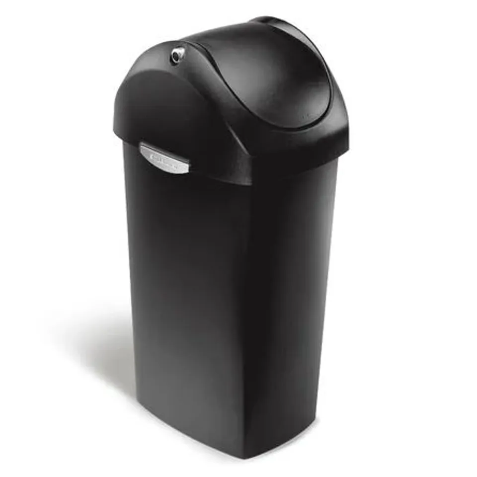 BOXED SIMPLEHUMAN 60L PLASTIC SWING LID BIN (1 BOX)