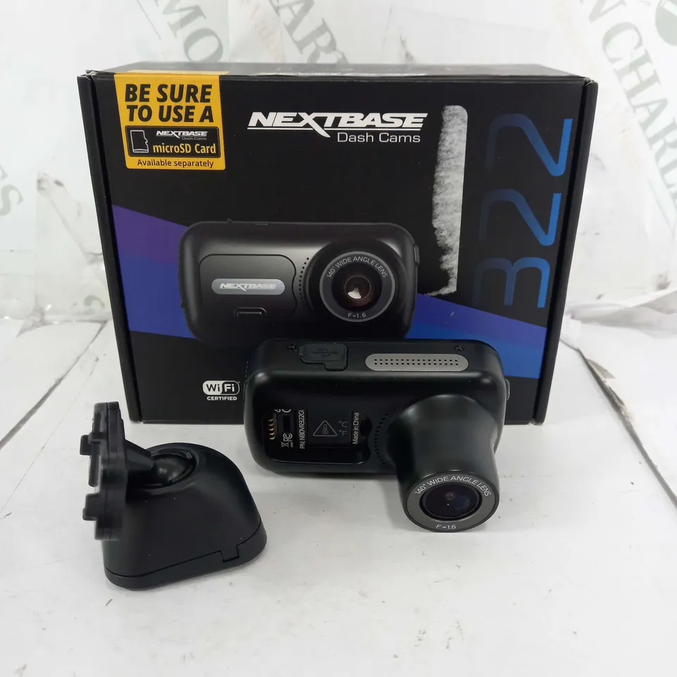 BOXED NEXTBASE 322GW VEHICLE DASH CAMERA 