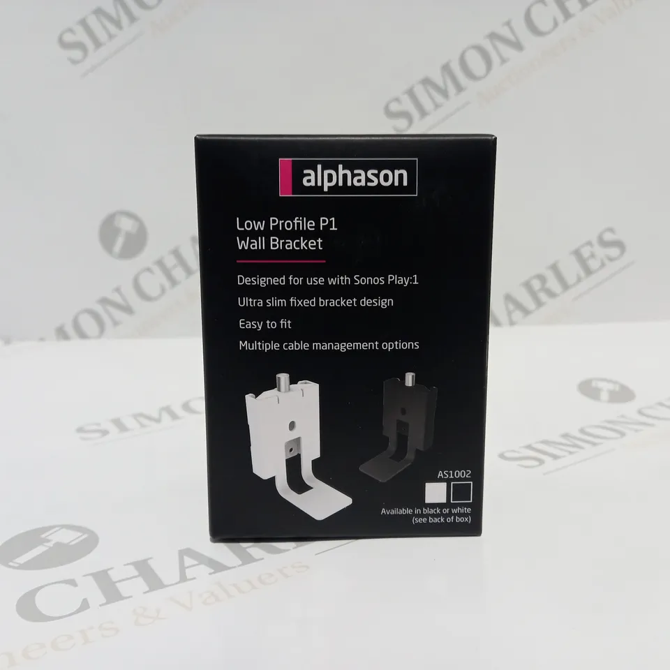 APPROXIMATELY 16 BRAND NEW BOXED ALPHASON LOW PROFILE P1 WALL BRACKET WHITE AS1002W 