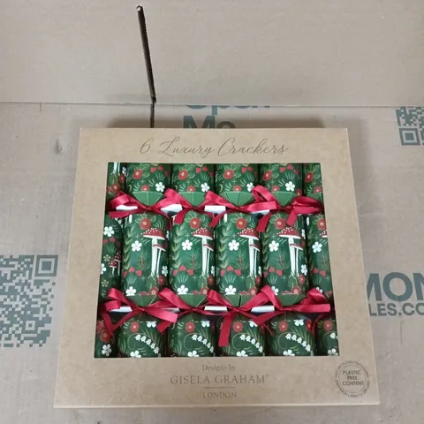 BOX OF 6 GISELA GRAHAM LONDON CHRISTMAS CRACKERS – 6 PER BOX 