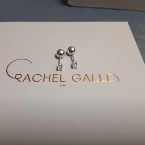 RACHEL GALLEY 925 SILVER WHITE MOISSANITE STUD EARRINGS