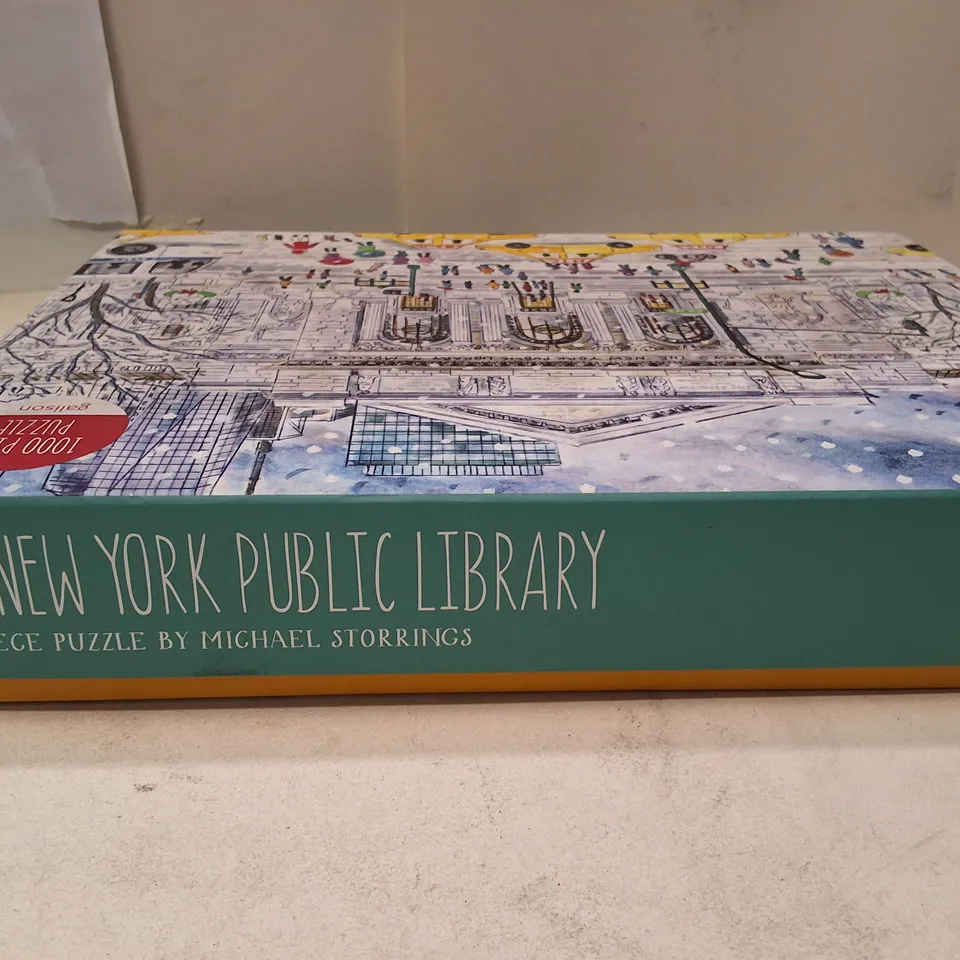 THE NEW YORK PUBLIC LIBRARY 1000 PIECE PUZZLE BY MICHAEL STORRINGS