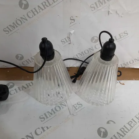 BUNDLEBERRY BY AMANDA HOLDEN SET OF 2 INDOOR OUTDOOR LIGHTS WITH FLUTED SHADE
