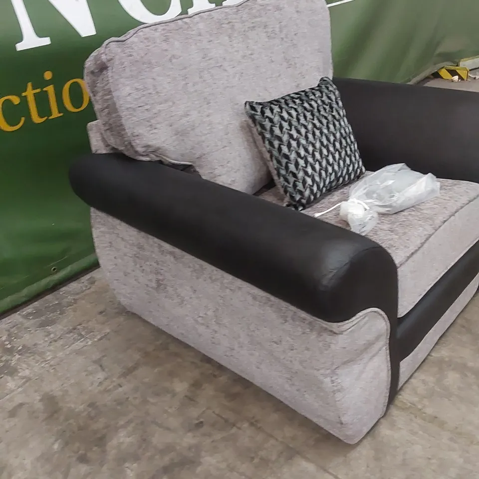 NARVA FABRIC/FAUX LEATHER ARMCHAIR RRP £799