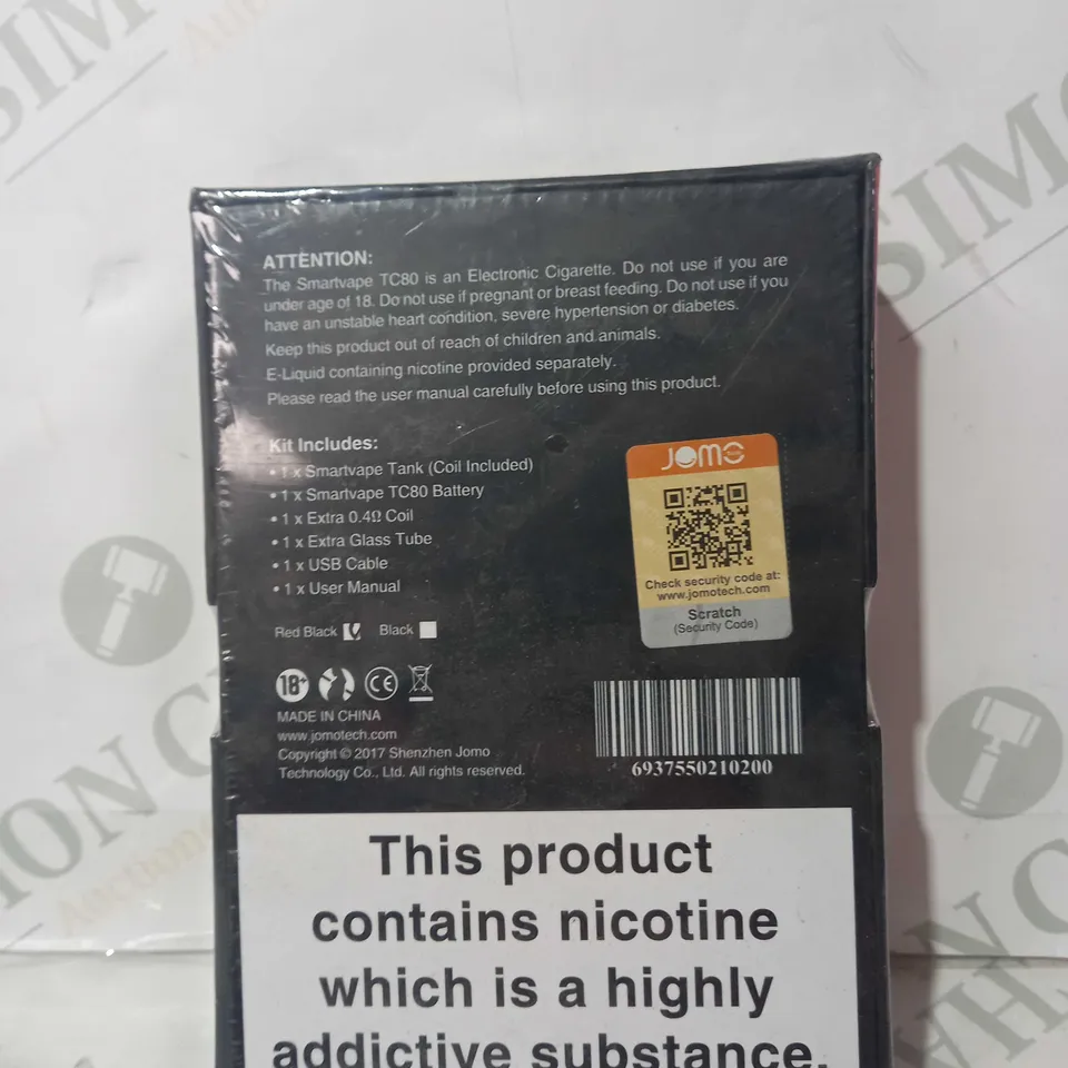 JOMO TECH SMARTVAPE TC80 KIT IN RED/BLACK
