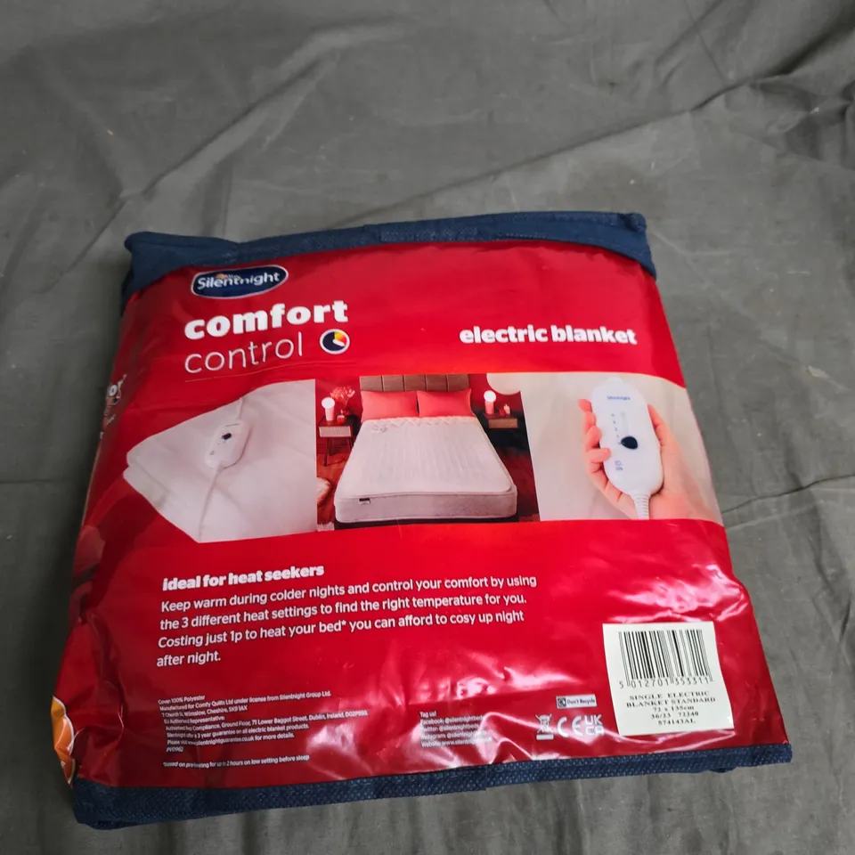 SILENTNIGHT COMFORT CONTROL ELECTRIC BLANKET – SINGLE