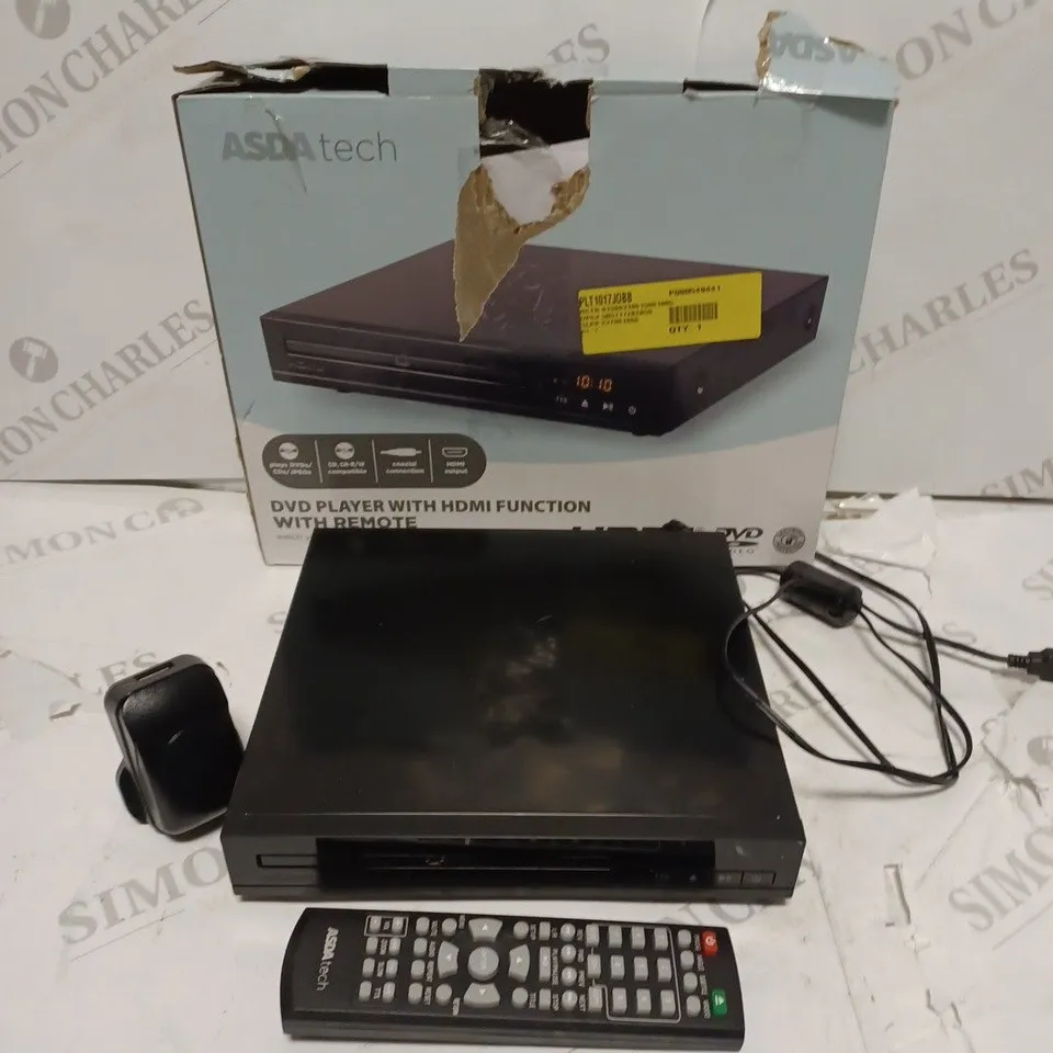 BOXED TECH HDMI DVD PLAYER & REMOTE 