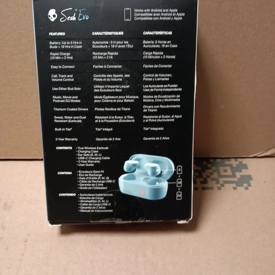 SKULLCANDY SESH EVO TRUE WIRELESS EARBUDS – LIGHT BLUE