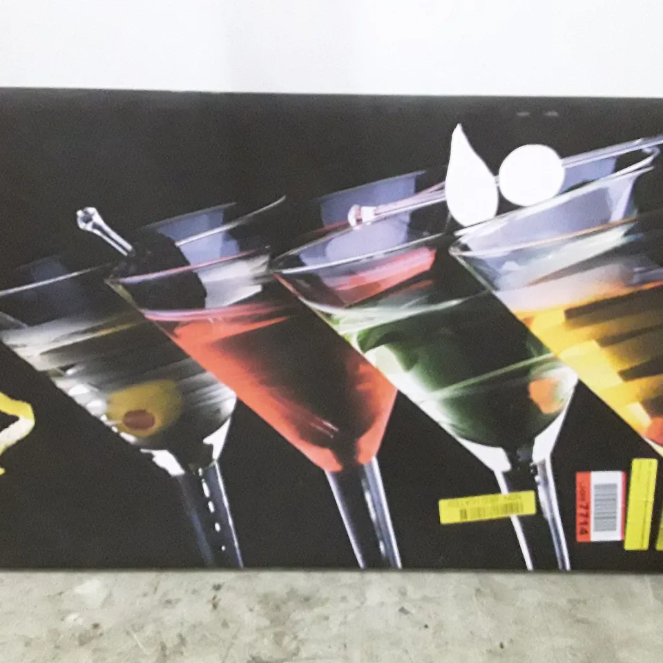 DRINKS ANYONE KITCHEN - WRAPPED CANVAS 