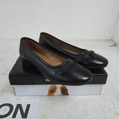 HUSH PUPPIES BLACK NAOMI BALLET SHOE UK 6 BOXED