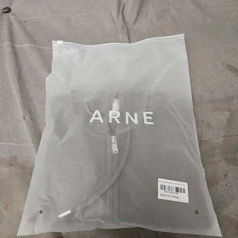 ARNE MERCERISED KNITTED ZIP HOODIE IN SAGE – UK M