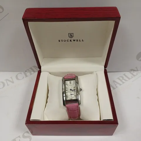 LADIES STOCKWELL WATCH – TEXTURED DIAL WITH SUB DIAL MINUTE HAND – LEATHER STRAP – GIFT BOX INCLUDED