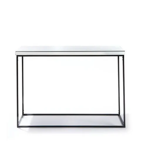 BOXED ANYA MIRRORED CONSOLE TABLE IN SILVER - COLLECTION ONLY