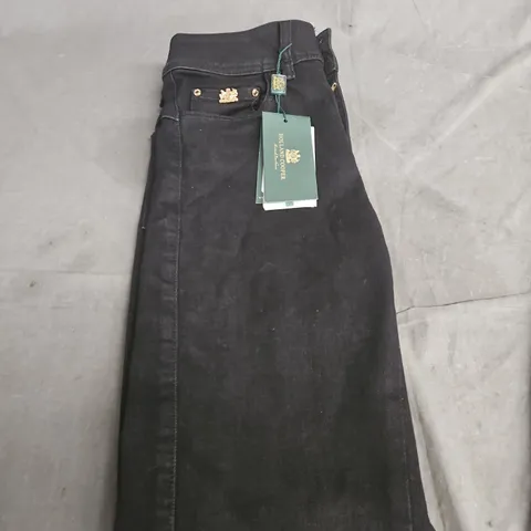 HOLLAND COOPER THERMAL JODHPUR JEANS – BLACK, UK SIZE 10