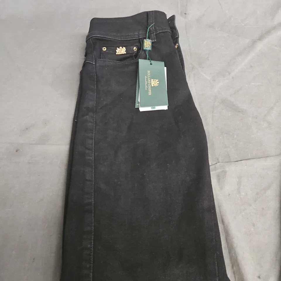 HOLLAND COOPER THERMAL JODHPUR JEANS – BLACK, UK SIZE 10