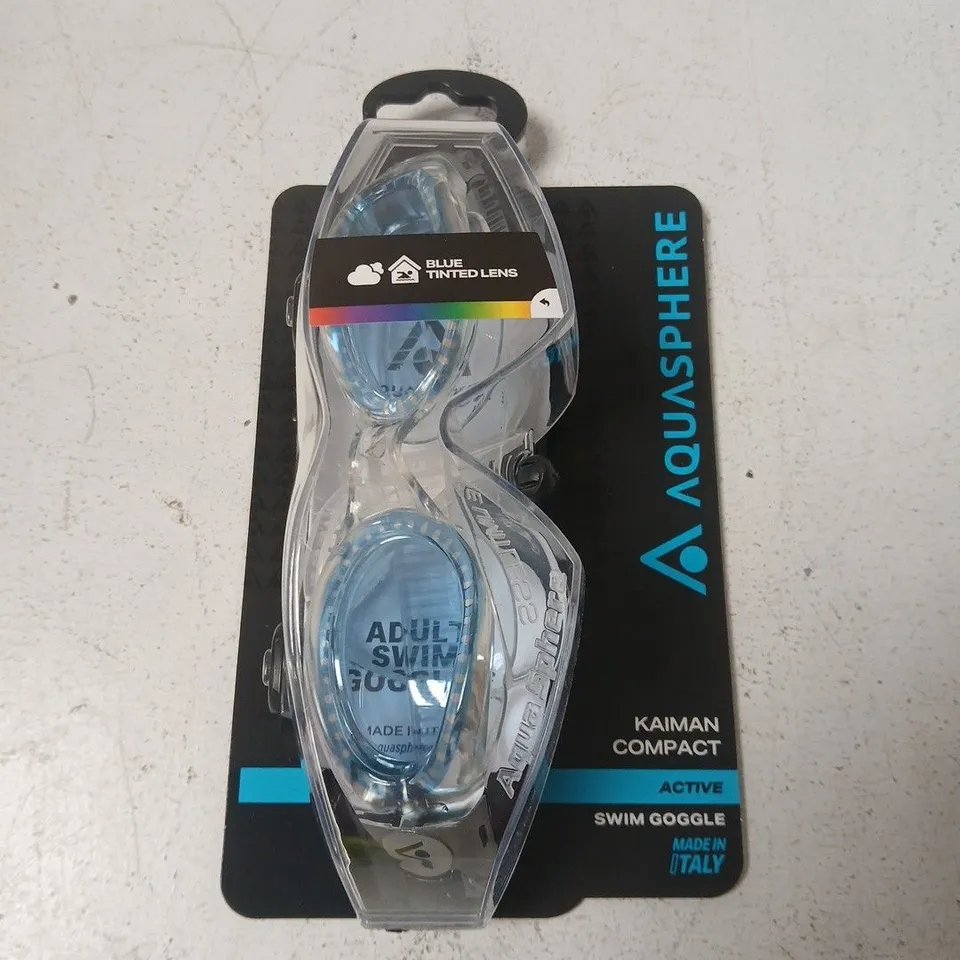 AQUASPHERE KAIMAN COMPACT ACTIVE SWIM GOGGLES – BLUE-TINTED LENSES