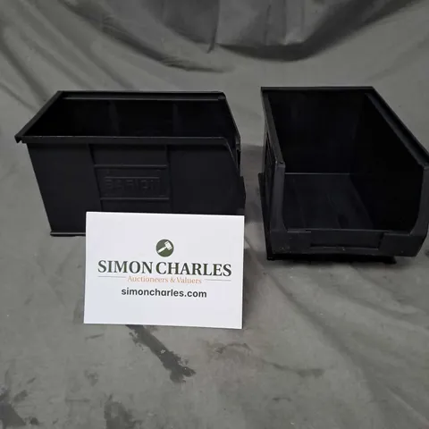 BARION PACK OF 10 POLYPROPELENE CONTAINERS IN BLACK