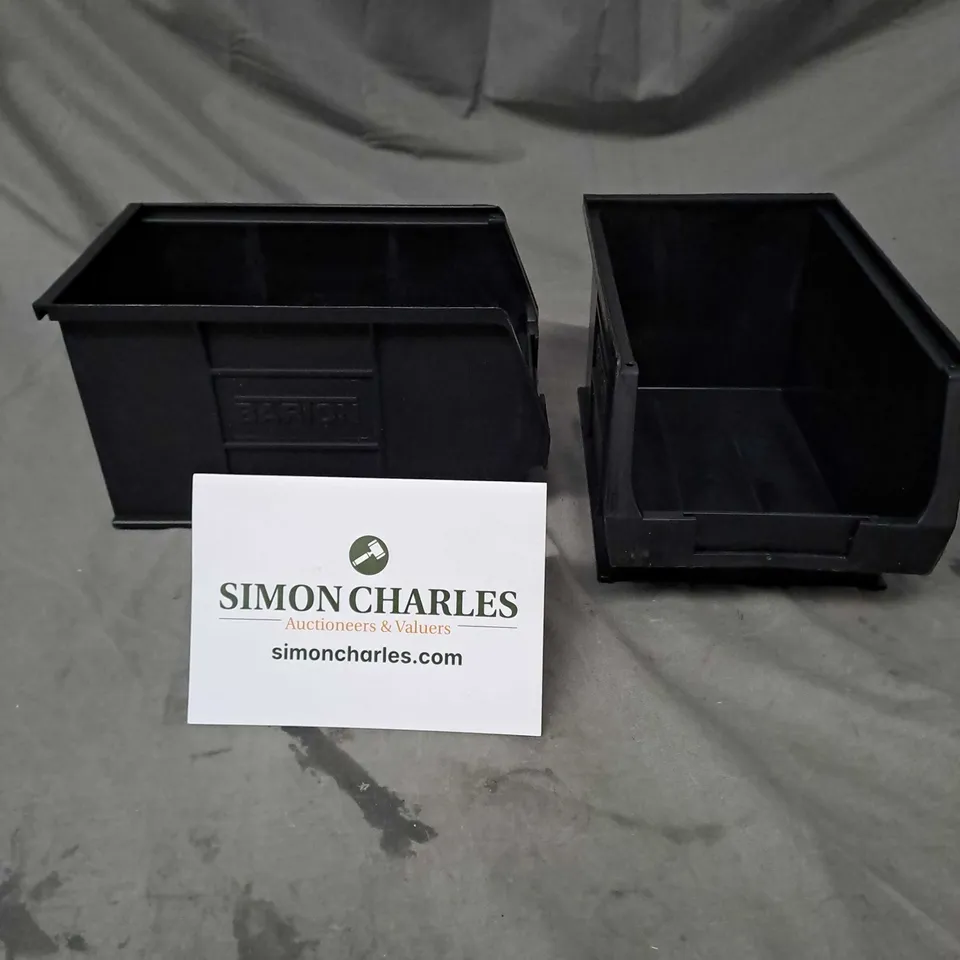 BARION PACK OF 10 POLYPROPELENE CONTAINERS IN BLACK