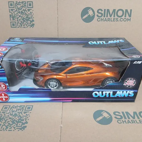 OUTLAWS 1:16 SCALE RC CAR – ORANGE, BOXED