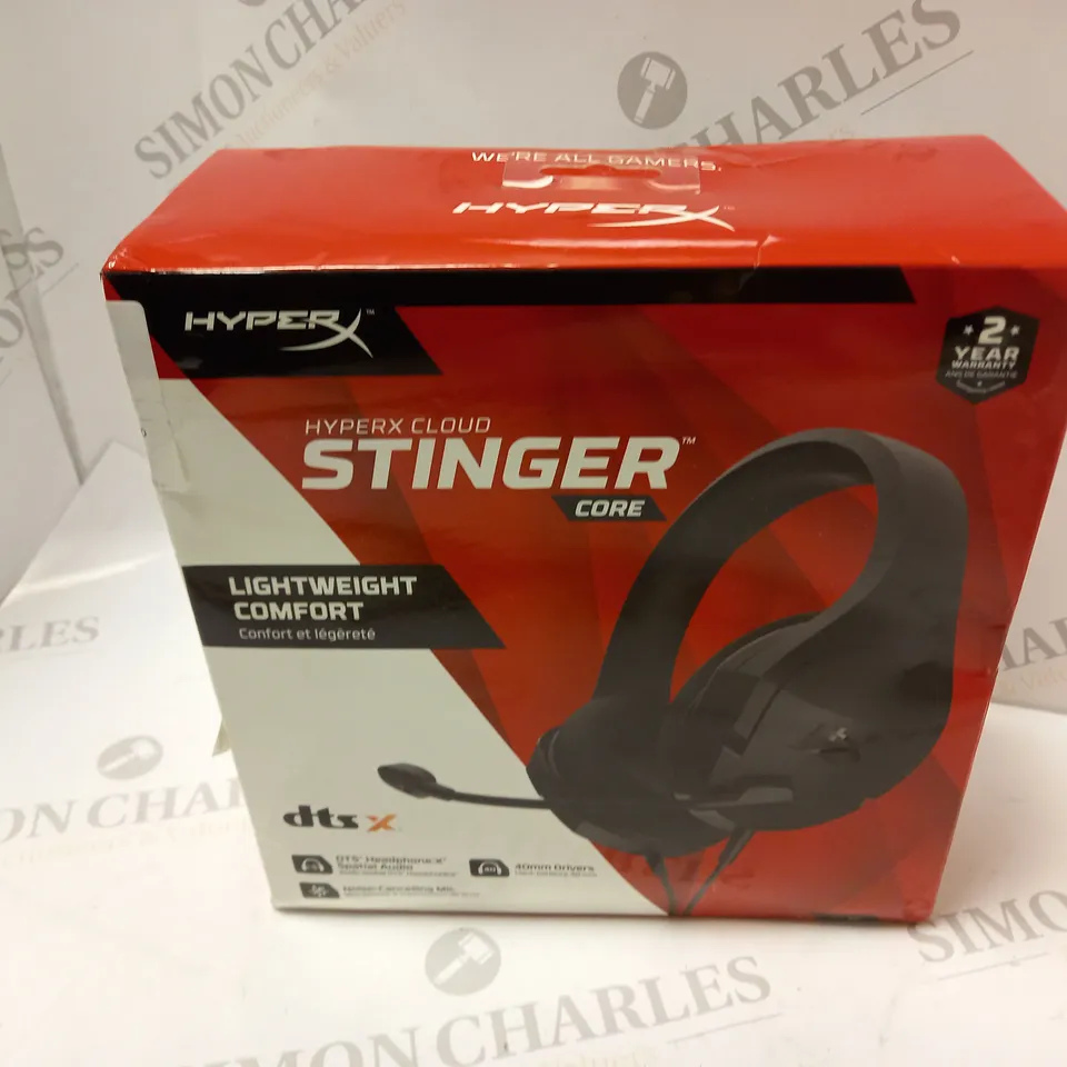 BOXED HYPERX CLOUD STINGER CORE HEADSET IN BLACK