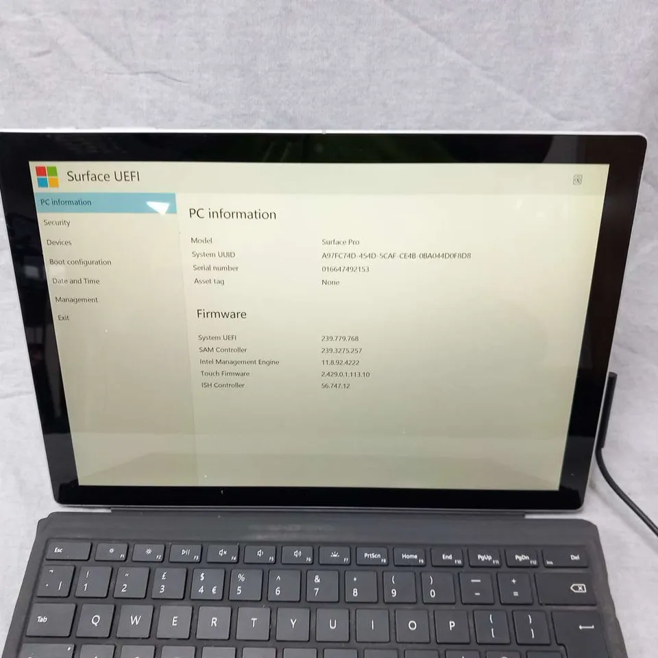 MICROSOFT SURFACE PRO 256GB