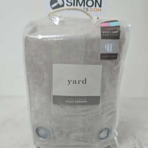 YARD HEAVY CURTAIN EYELET CURTAINS – GREY