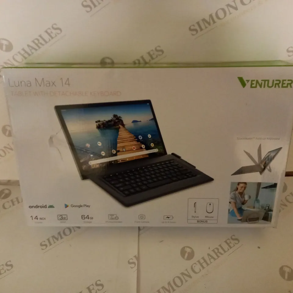 BRAND NEW BOXED VENTURER LUNA MAX 14 TABLET WITH DETACHABLE KEYBOARD ( 14")