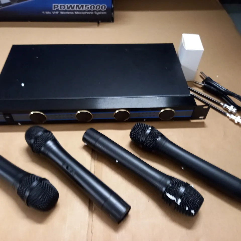 PYLE VHF PDWM5000 4 MIC WIRELESS MICROPHONE SYSTEM