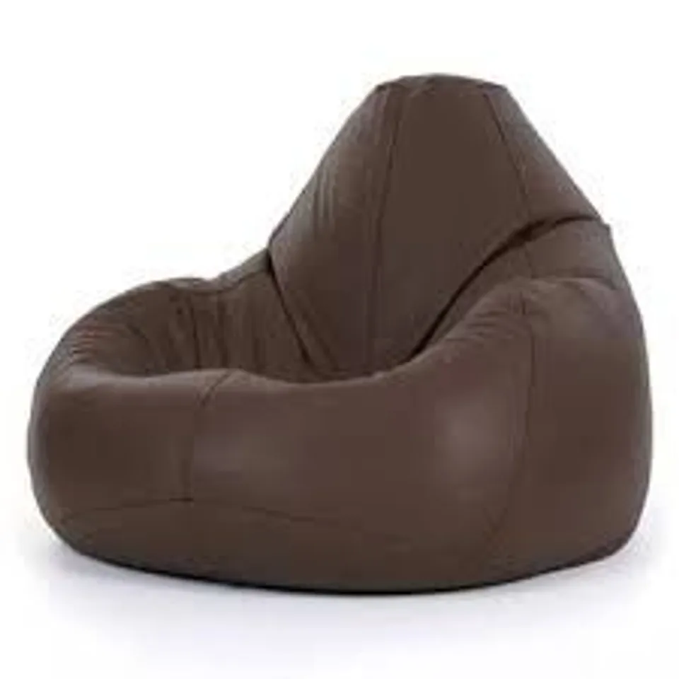 BOXED FAUX LEATHER BEAN BAG CHAIR