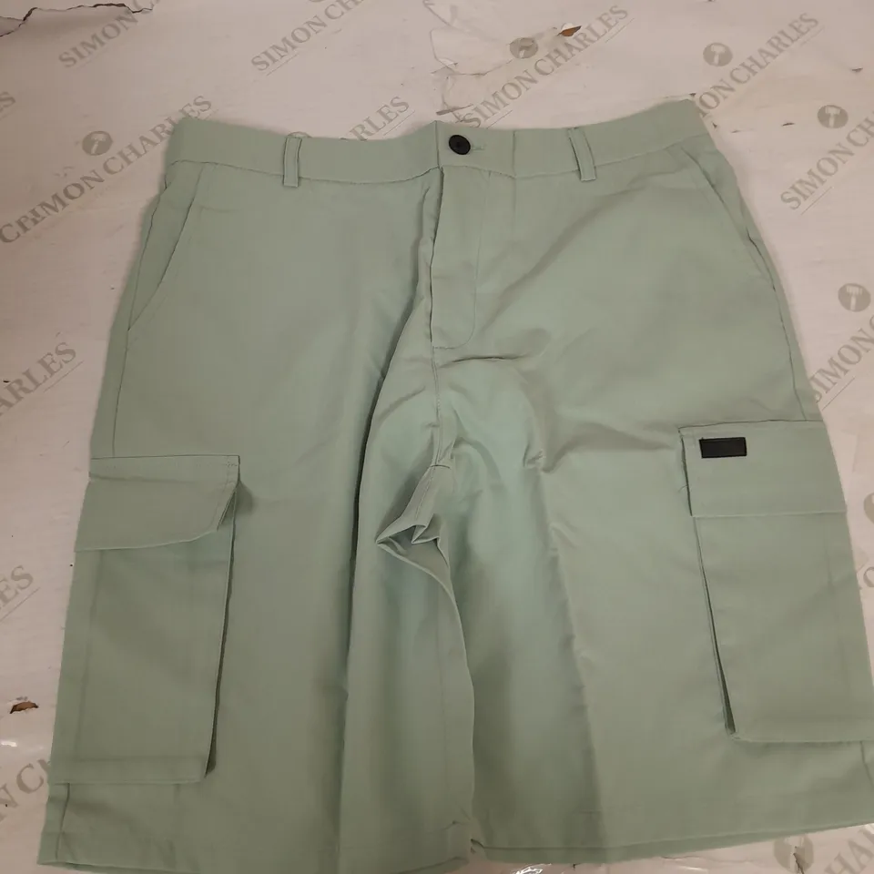 MANFINITY WASHED LIME SHORTS - XL