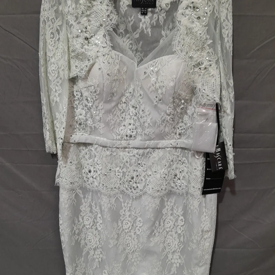 MASCARA EMBELLISHED LACE DETAIL DRESS IN PALE GREEN - 16