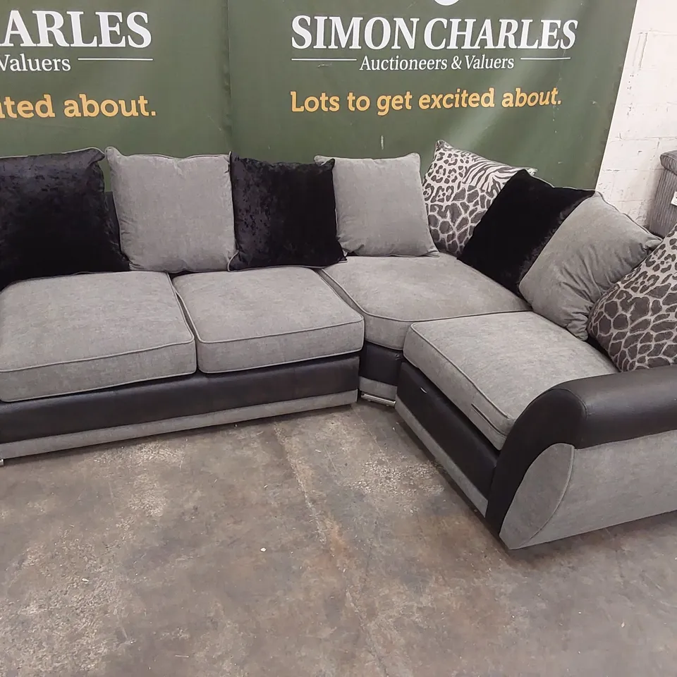 QUALITY DESIGNER HILTON RIGHT HAND DOUBLE ARM CORNER GROUP SOFA