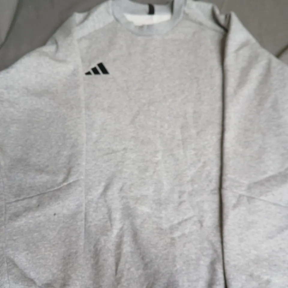 ADIDAS GREY SWEATSHIRT – CREW NECK, UK SIZE L