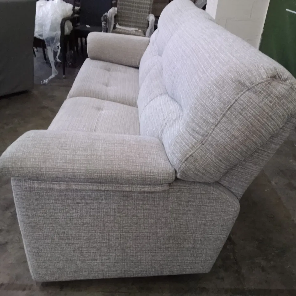 QUALITY DESIGNER G-PLAN STRATFORD 3 SEATER SOFA - LOOM SHALE FABRIC