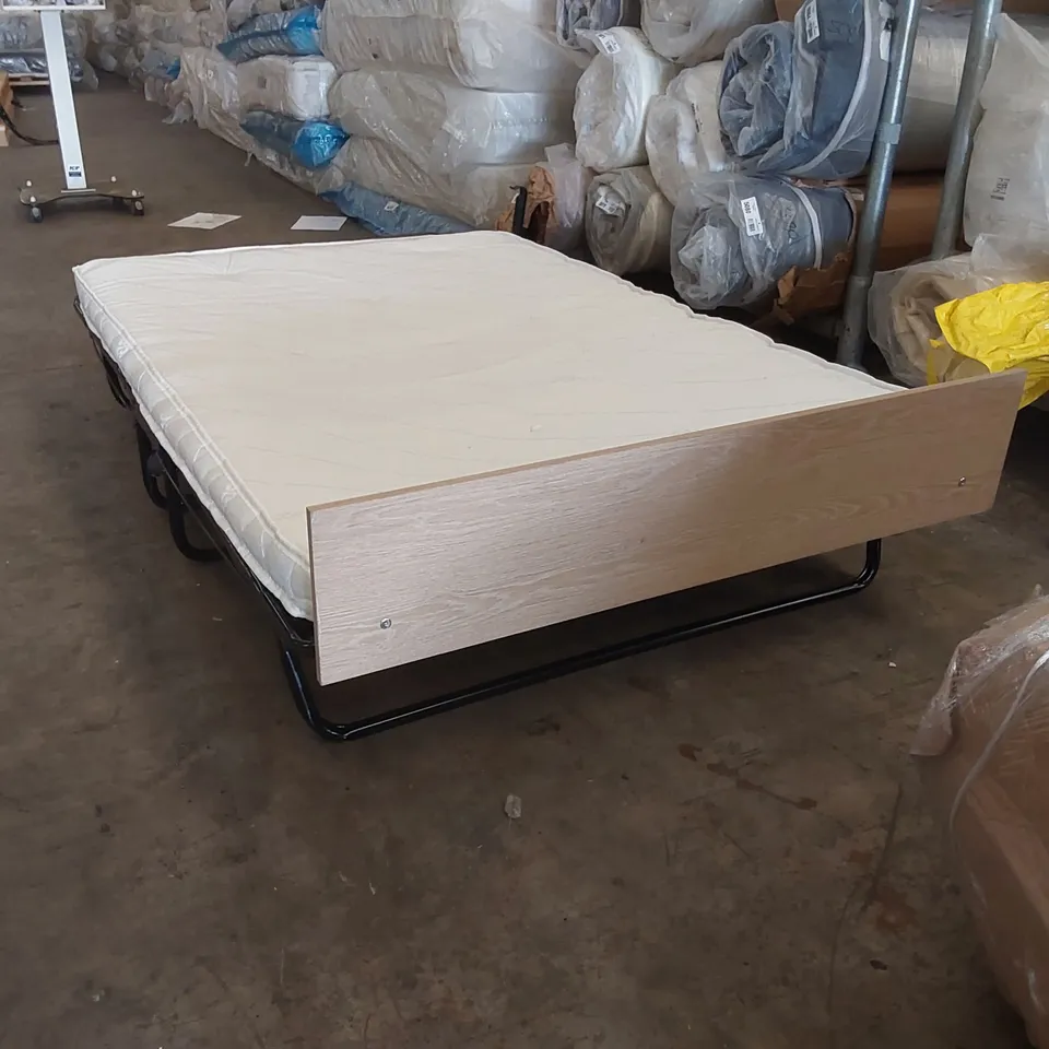 FOLDING JAY-BE 120CM SMALL DOUBLE METAL BED WITH MATTRESS 