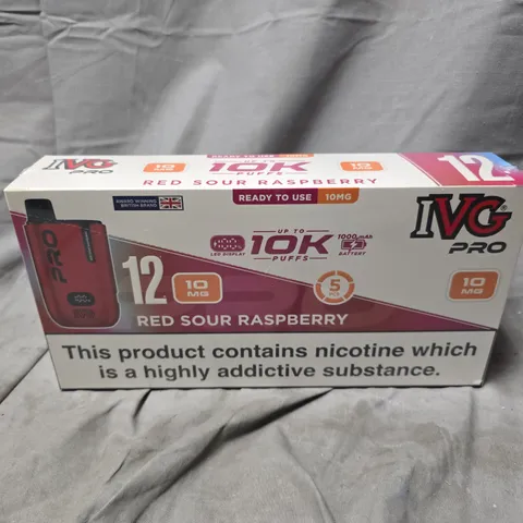 BOXED AND SEALED IVG PRO VAPE KIT MULTIPACK – RED SOUR RASPBERRY – 5 PCS