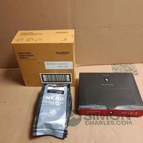 APPROXIMATELY 5 ASSORTED COFFEE ITEMS TO INCLUDE - NESPRESSO, CAFFE NERO AND ALLPRESS ESPRESSO