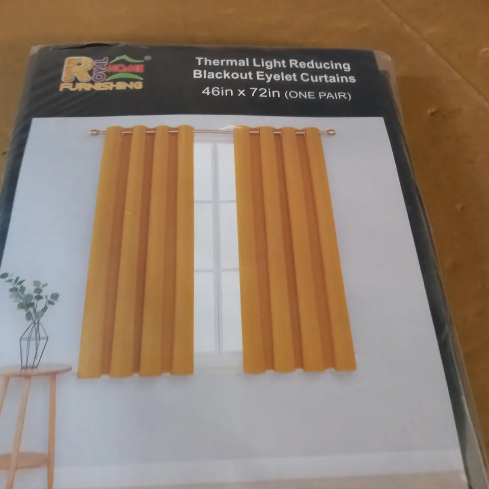 THERMAL LIGHT REDUCING BLACKOUT EYELET CURTAINS - 46" X 72"
