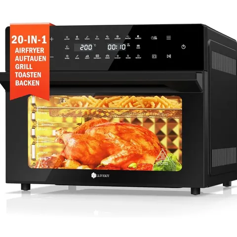 BOXED 30L AIR FRYER OVEN XXL WITH ROTISSERIE - BLACK (1 BOX)