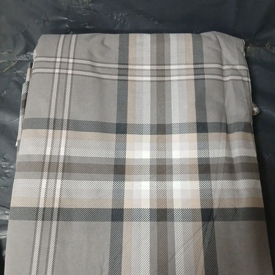 CATHERINE LANSFIELD KELSO CHECK LINED PENCIL PLEAT CURTAINS - 66" X 72"