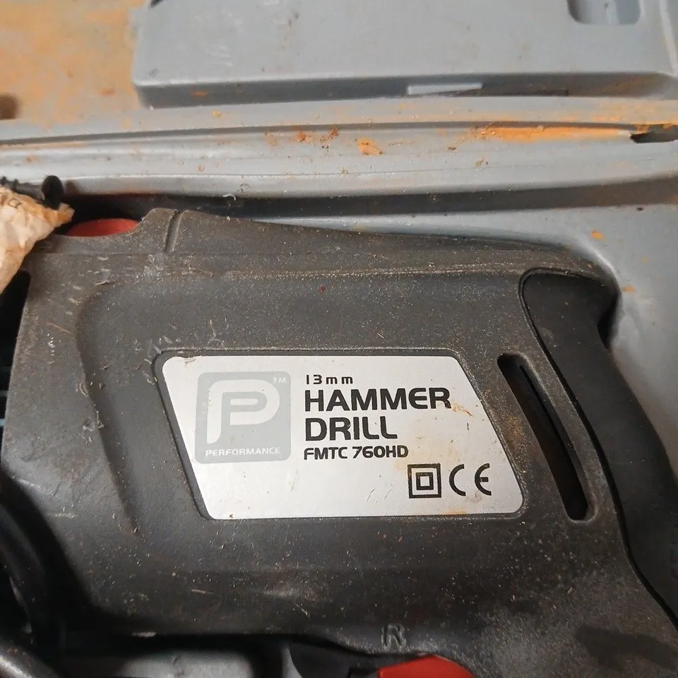 P PERFORMANCE 13MM HAMMER DRILL FMTC 760HD – IN CARRY CASE