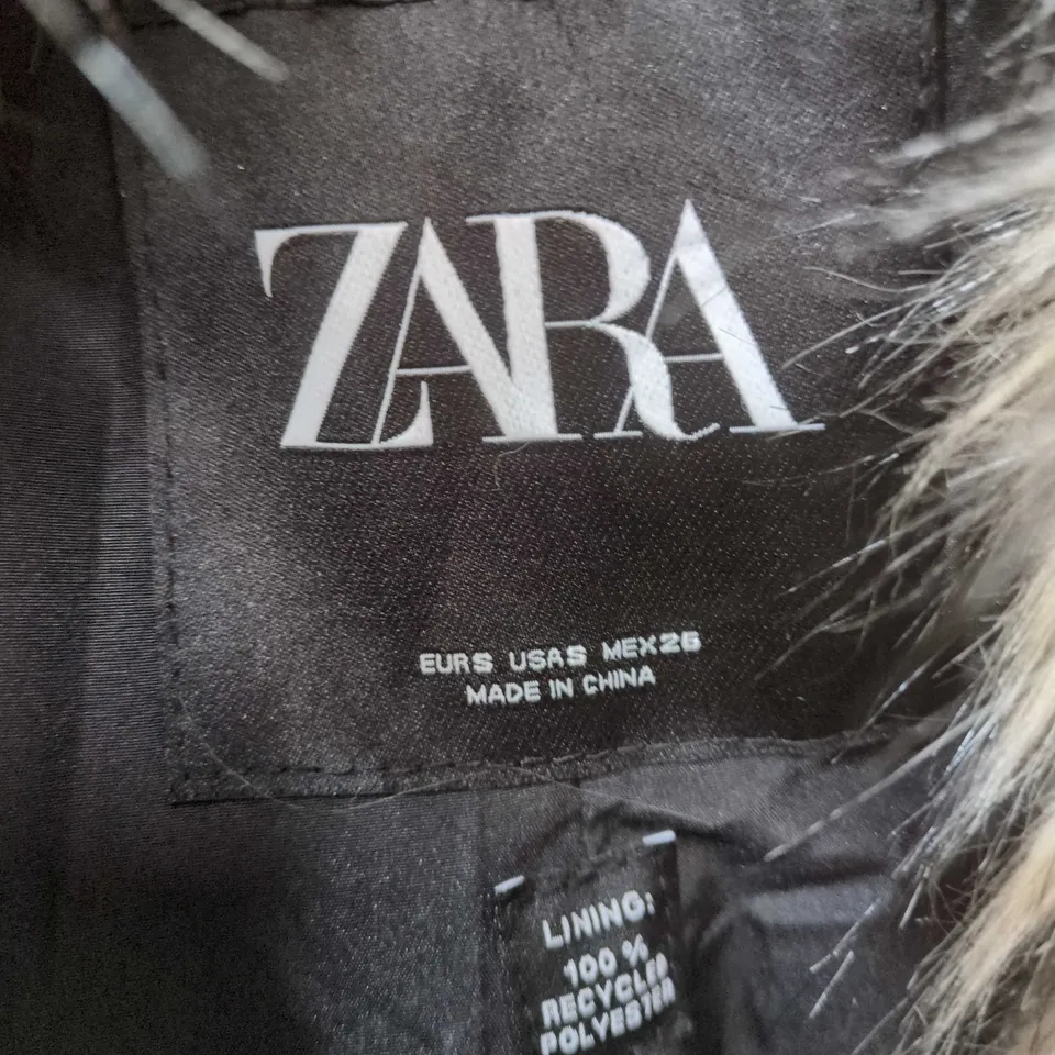 ZARA WOMEN’S FAUX FUR COAT – BROWN