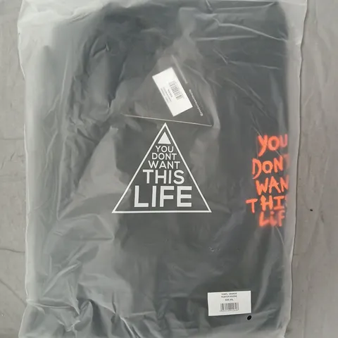 BOX OF APPROXIMATELY 5 YOU DON'T WANT THIS LIFE PAINTER HOODIES IN ORANGE - SIZES VARY
