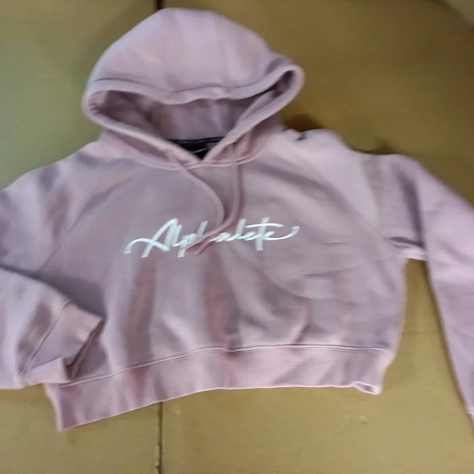 ALPHALETE PINK CROPPED HOODIE - M