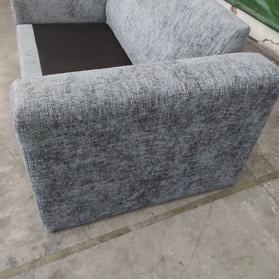 DESIGNER THREE SEATER SOFA FRAME GREY FABRIC 
