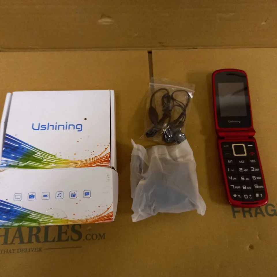 USHINING RED FLIP PHONE 