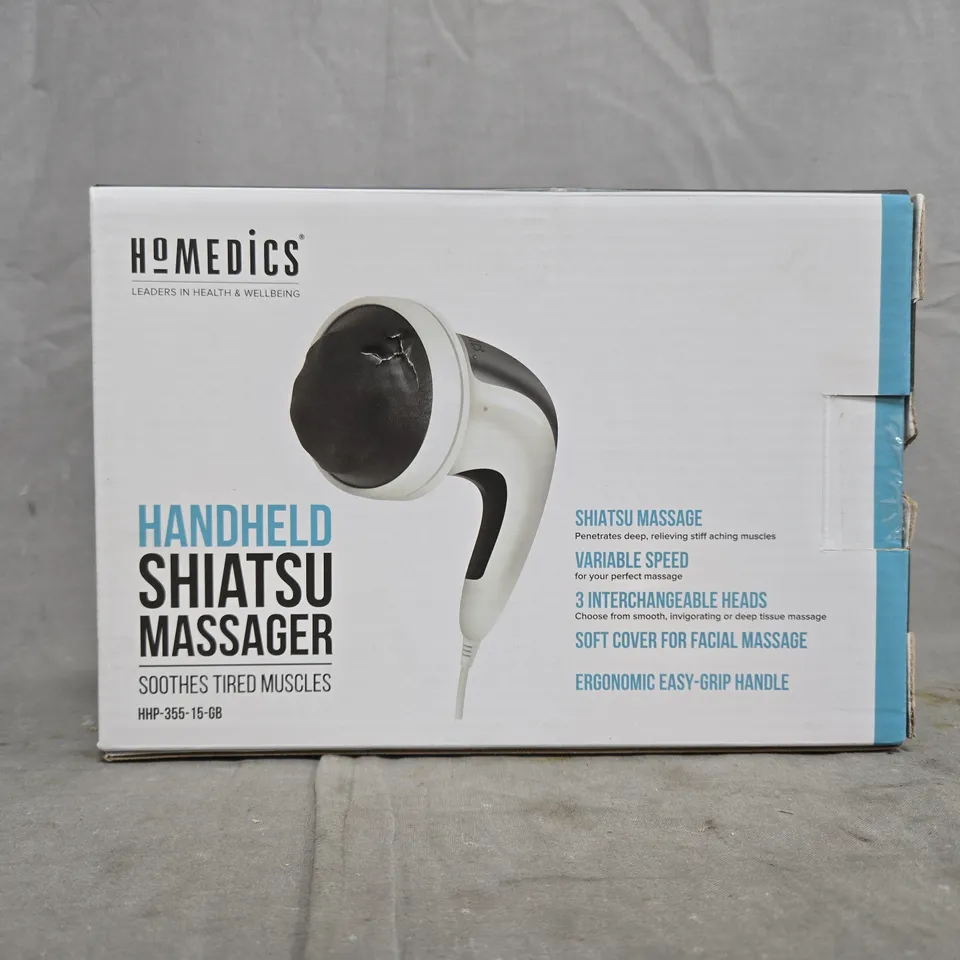 BOXED HOMEDICS HANDHELD SHIATSU MASSAGER HHP-355-15-GB